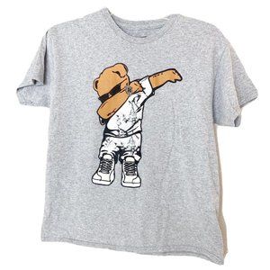 Take That Kids Size Large (10/12) Grey Dabbing Bear T-Shirt GUC